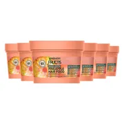 6x Garnier Fructis Pineapple Hair Food Haarmasker 400 ml
