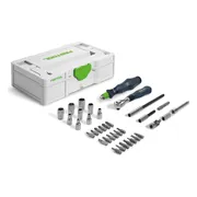 Festool SYS3 S 76-1/4"-CE RA Ratelset 36-delig in Systainer - 578112