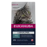 4x Eukanuba Kattenvoer Droog Adult Graanvrij Zalm 2 kg