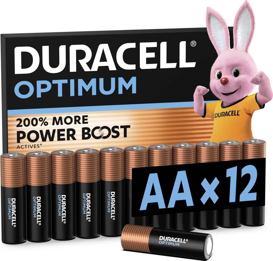 12x Duracell Alkaline Batterijen Optimum AA 12 stuks