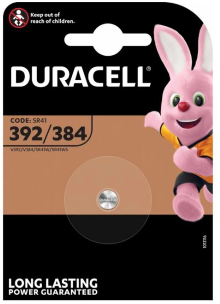 5x Duracell Knoopcelbatterij 392/384
