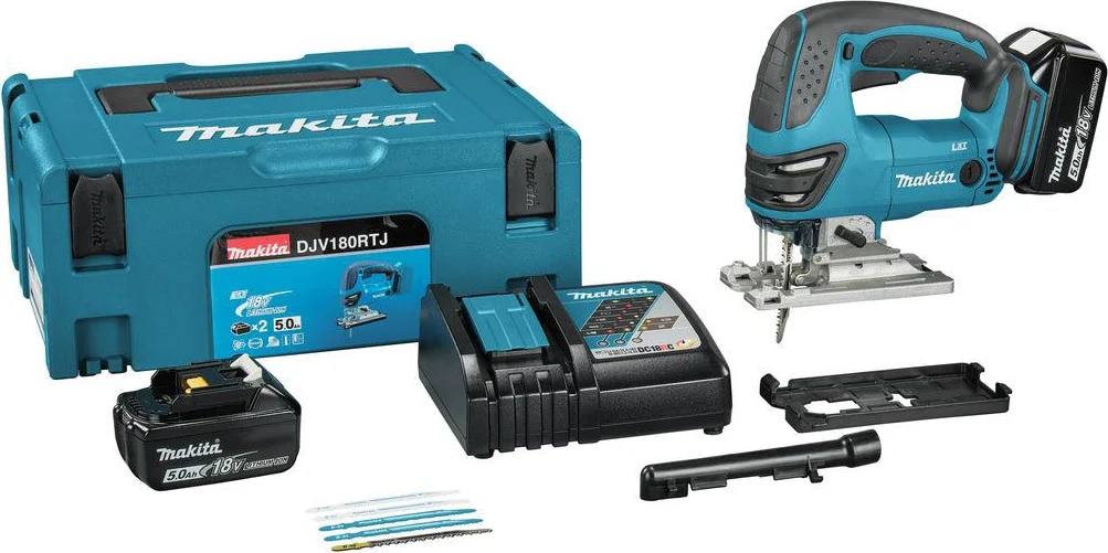 Makita DJV180RTJ Accu Decoupeerzaag D-Greep 18V 5.0Ah in Mbox