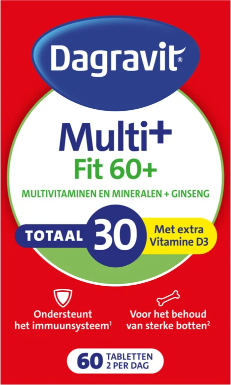 4x Dagravit Vitaal 60+ Multivitaminen 60 tabletten