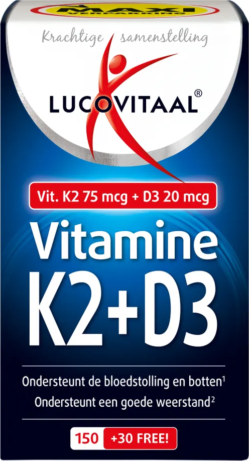 Lucovitaal Vitamine K2 + D3 180 capsules