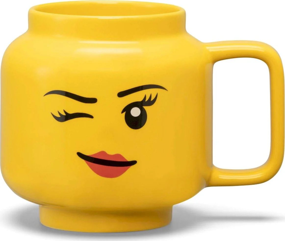 LEGO Grote keramische mok met knipogend meisjeshoofd