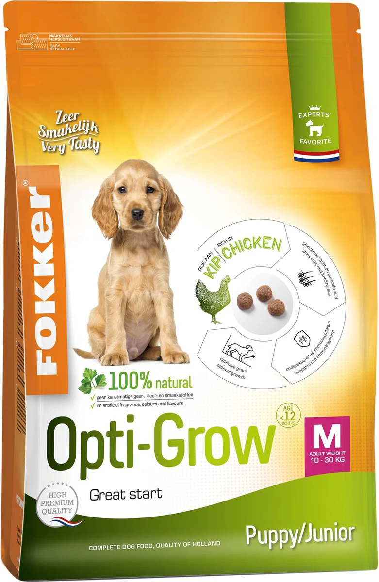 Fokker Opti-Grow Hondenvoer M 13 kg