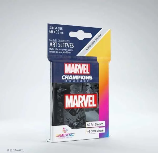 Sleeves Marvel Champions - Art Black (50+1)