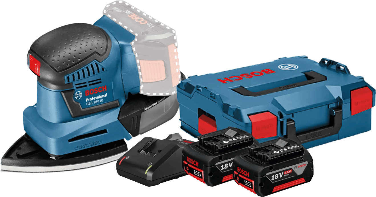 Bosch Professional GSS 18V-10 5,0 Ah GBA Accu (2x) Starterspakket
