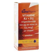Sanopharm Vitamine K2 + D3 Druppels 225ML