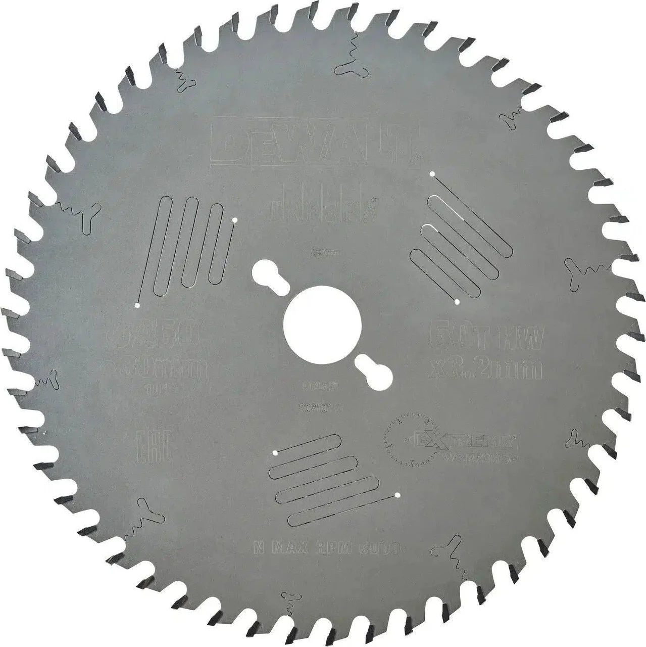 DeWALT Cirkelzaagblad voor HPL | Extreme | Ø 250mm Asgat 30mm 50T - DT4345-QZ