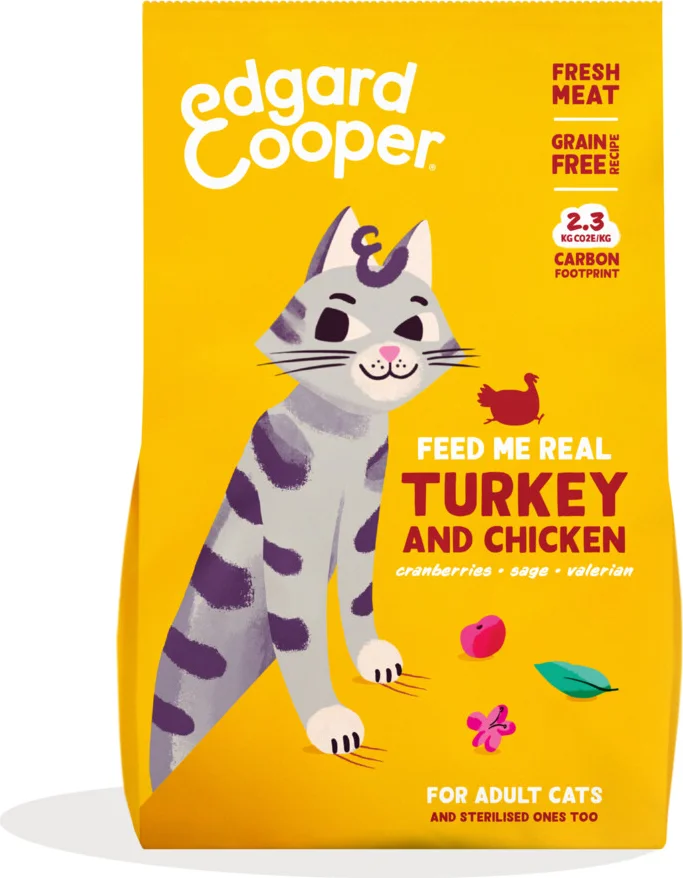 4x Edgard & Cooper Kattenvoer Adult Kalkoen - Kip 2 kg