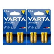 2x Varta Longlife AAA Blister 4 stuks
