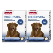 2x Beaphar Milquestra Ontworming Tabletten Hond 5 - 50 kg 2 tabletten