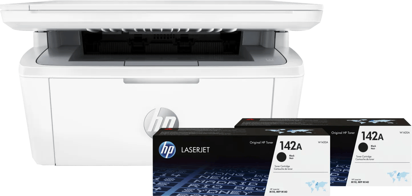 HP LaserJet M140w MFP + 2 extra zwarte toners