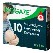Biogaze Verbandgazen 5x5cm 10ST