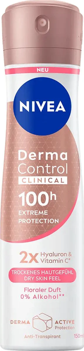 Nivea Derma Control Clinical 100H Ultra Dry Touch Anti-transpirant Spray 150ML