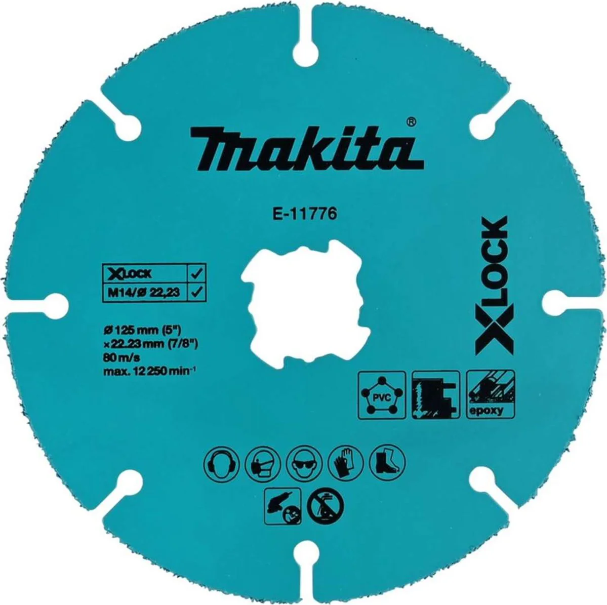 Makita E-11776 Doorslijpschijf PVC/GVK X-LOCK | 125 x 22,23 x 2,0 mm