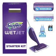 Swiffer WetJet Startset Alles-In-één Dweilsysteem Voor Iedere Vloer - Inclusief 2 Wegwerpdoekjes + 1 Wasbaar Doekje + 500 ML Schoonmaakmiddel