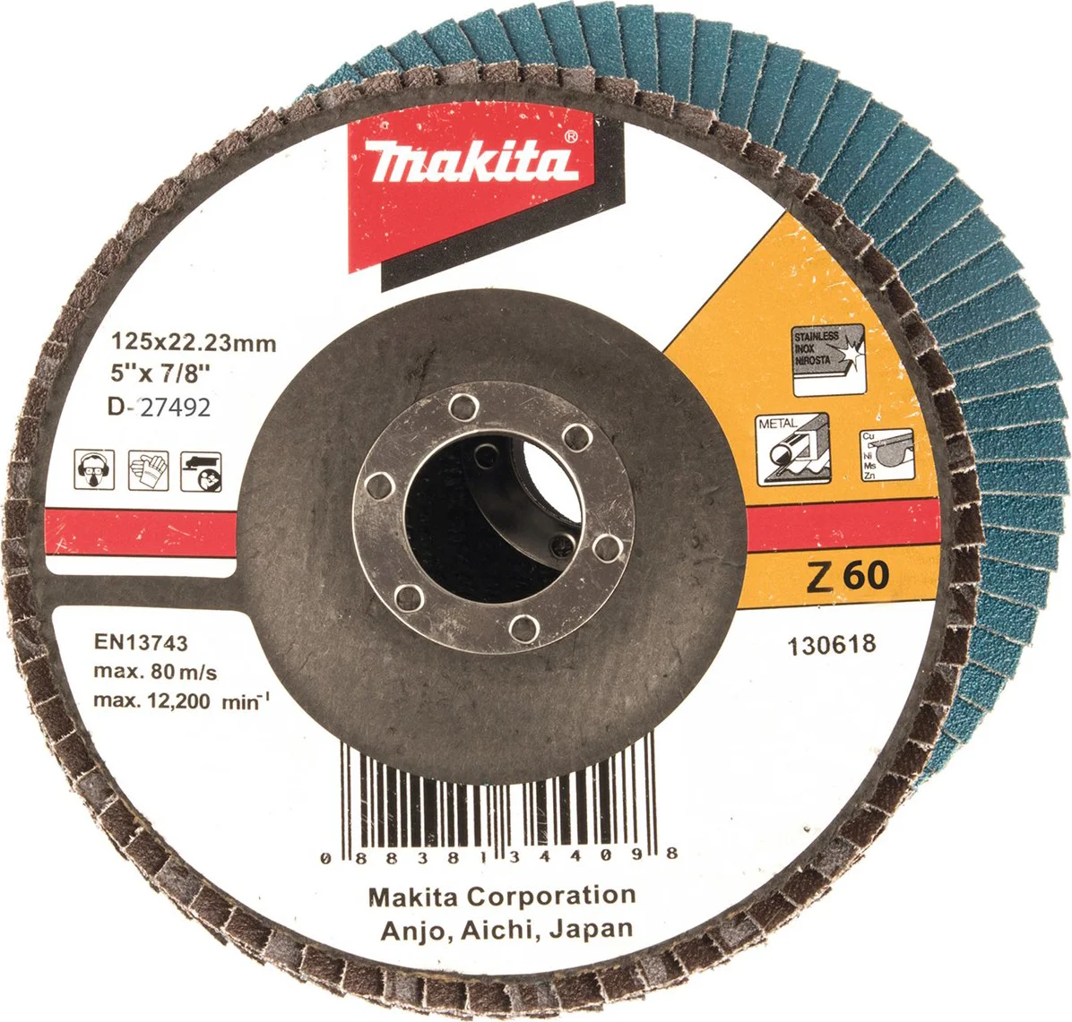 Makita D-27492 Lamellenschuurschijf Z60 | 125mm