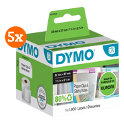 DYMO Verwijderbaar Etiket 32x57mm 1000 stuks 5-pack