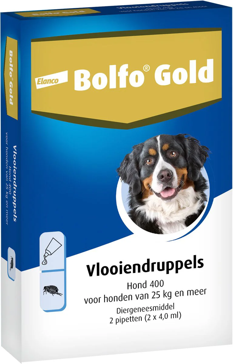 Bolfo Gold Anti Vlooiendruppels Hond Vanaf 25 kg 2 pipetten