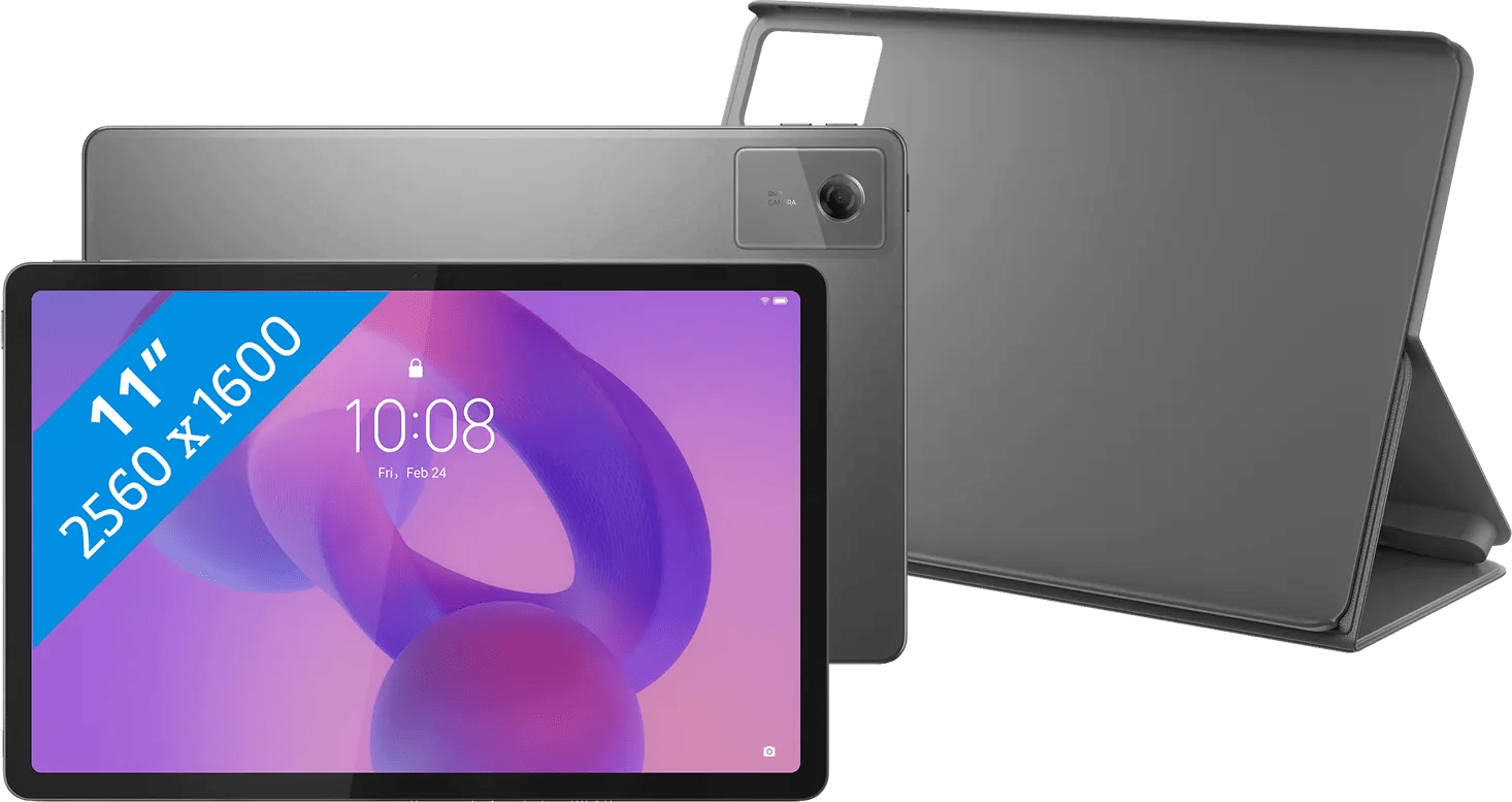 Lenovo Idea Tab 11 inch 128GB Wifi Grijs met Stylus + Book Case Grijs