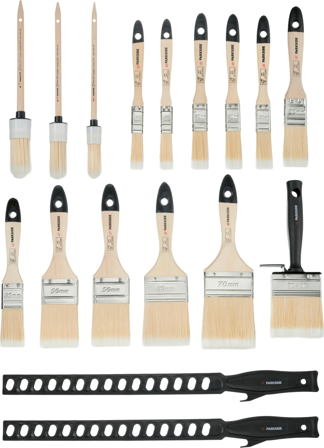 PARKSIDE Kwastenset XXL, 17-delig (Acryl)