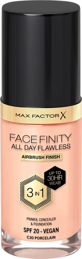 2x Max Factor Facefinity All Day Flawless Foundation C30 Porcelain 34 ml