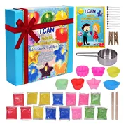 Zelf kaarsen maken - 38 -Delig - Voor Kinderen - Kaarsen maken set - Kaars Kakket - Diy Kaarsen Maken - Knutselpakket - Hobbypakket - Kaarsen Maken Kinderen - Kaarsen gieten doe-het-zelf - Knutselpakket kaarsen maken - Educatief Kaarsen Maken Kit