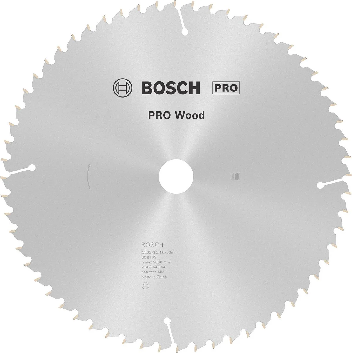 Bosch Professional Cirkelzaagblad PRO Wood | Ø 305 x 2,5 x 30mm 60T - 2608640441