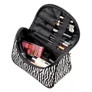 Make up tasje met spiegel - Zebra