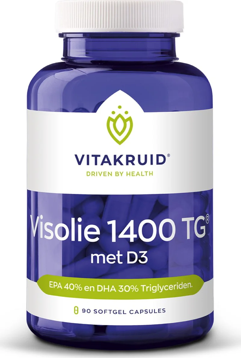 Vitakruid Visolie 1400 TG® Triglyceriden D3 Softgel Capsules 90SG