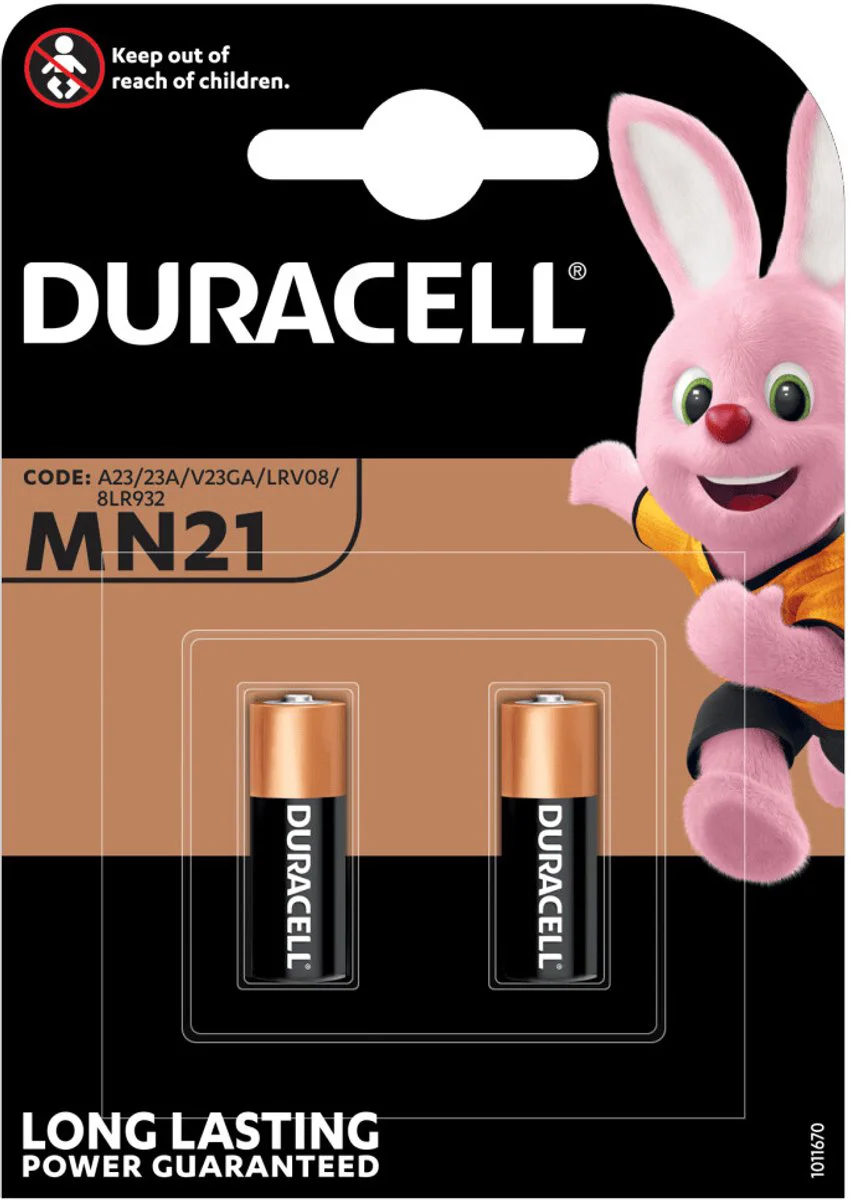 4x Duracell Alkaline Batterijen MN21 2 stuks