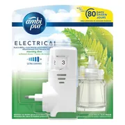 6x Ambi Pur Elektrische Geurverspreiders 1 compartiment Starterkit + Navulling Morning Dew 20 ml
