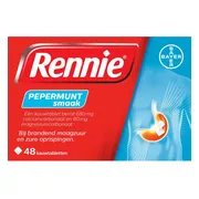 Rennie Pepermunt kauwtabletten bij brandend maagzuur 48TB
