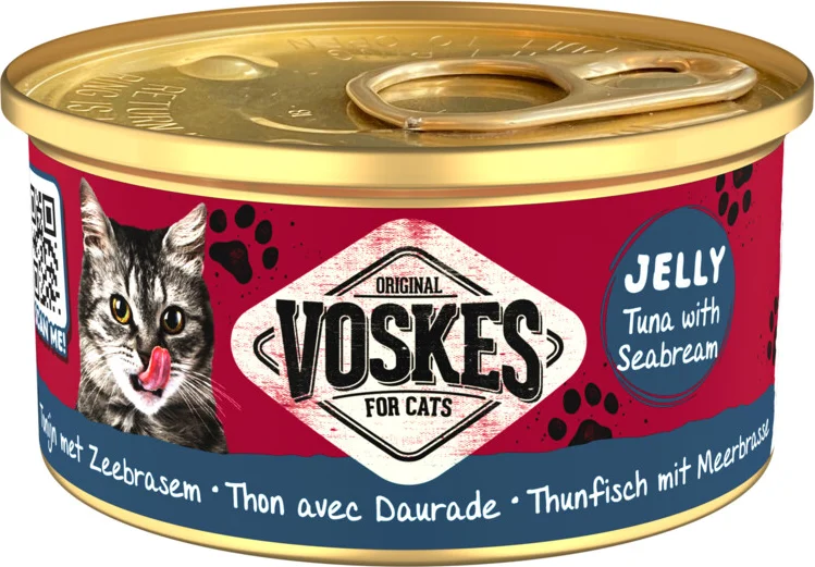 Voskes Kattenvoer Nat Tonijn met Zeebrasem 85 gr