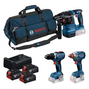 Bosch Professional Accu combiset 3-delig 18V 5.0Ah in tas - 0615A50093
