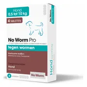 No Worm Pro Ontworming Tabletten Hond en Puppy vanaf 0,5 kg 4 tabletten