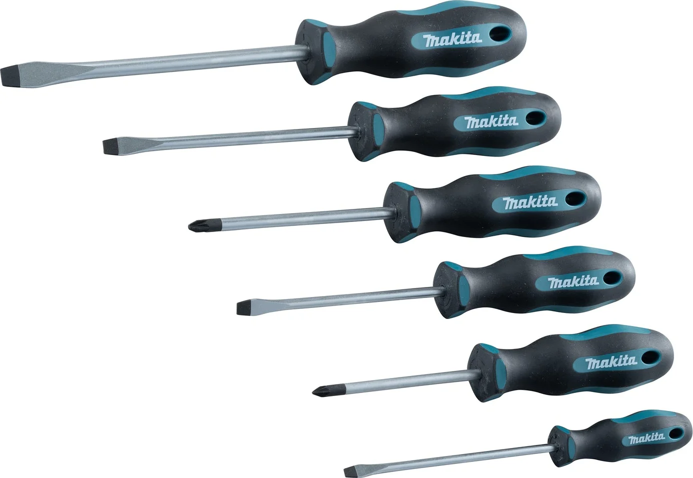 Makita E-10512 Schroevendraaierset 6-delig SL4 / SL5,5 / SL6,5 / SL8 / PZ1 / PZ2