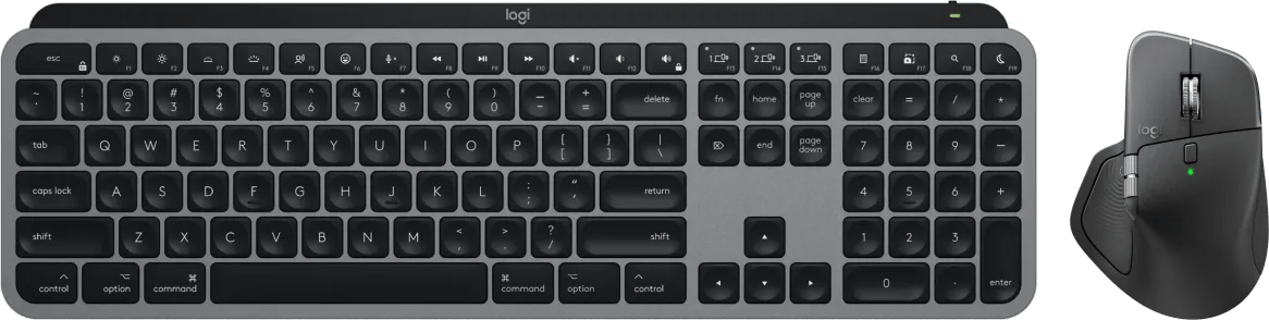 Logitech MX Master 4 voor Mac Spacezwart + Logitech MX Keys S for Mac Qwerty Zwart