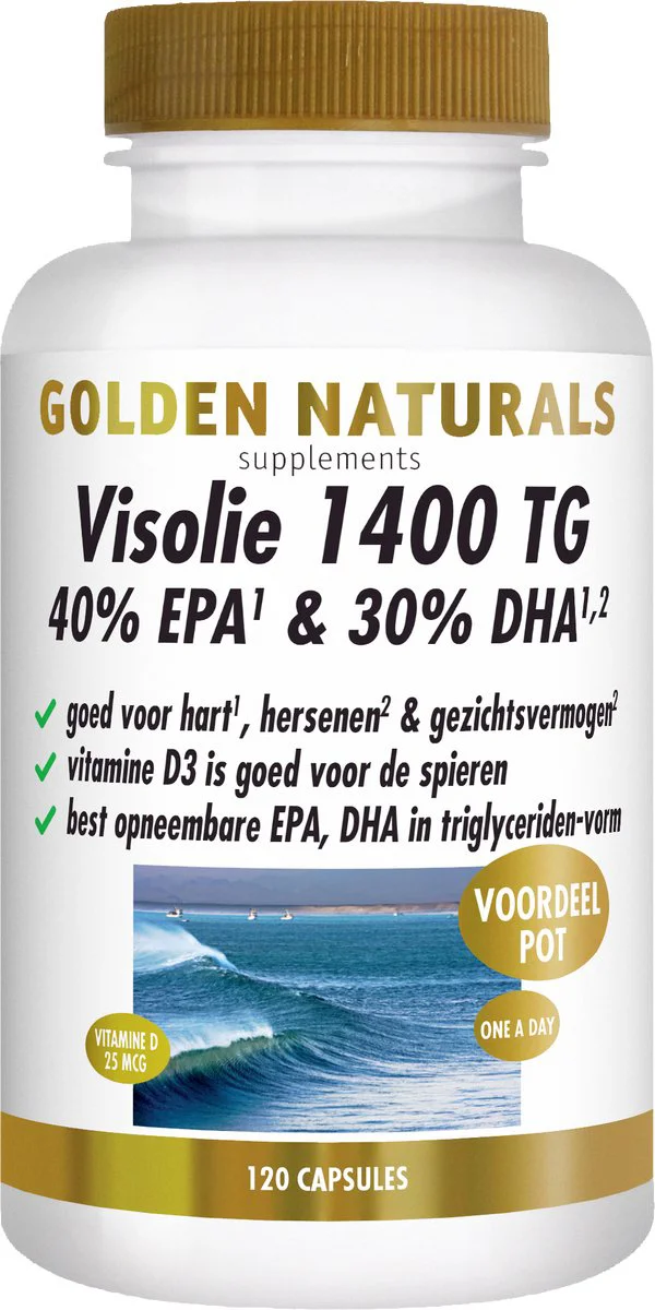 Golden Naturals Visolie 1400 TG 40% EPA & 30% DHA 120 softgels