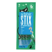 12x Schesir Kattensnack Stix Tonijn & Makreel 6 x 15 gr