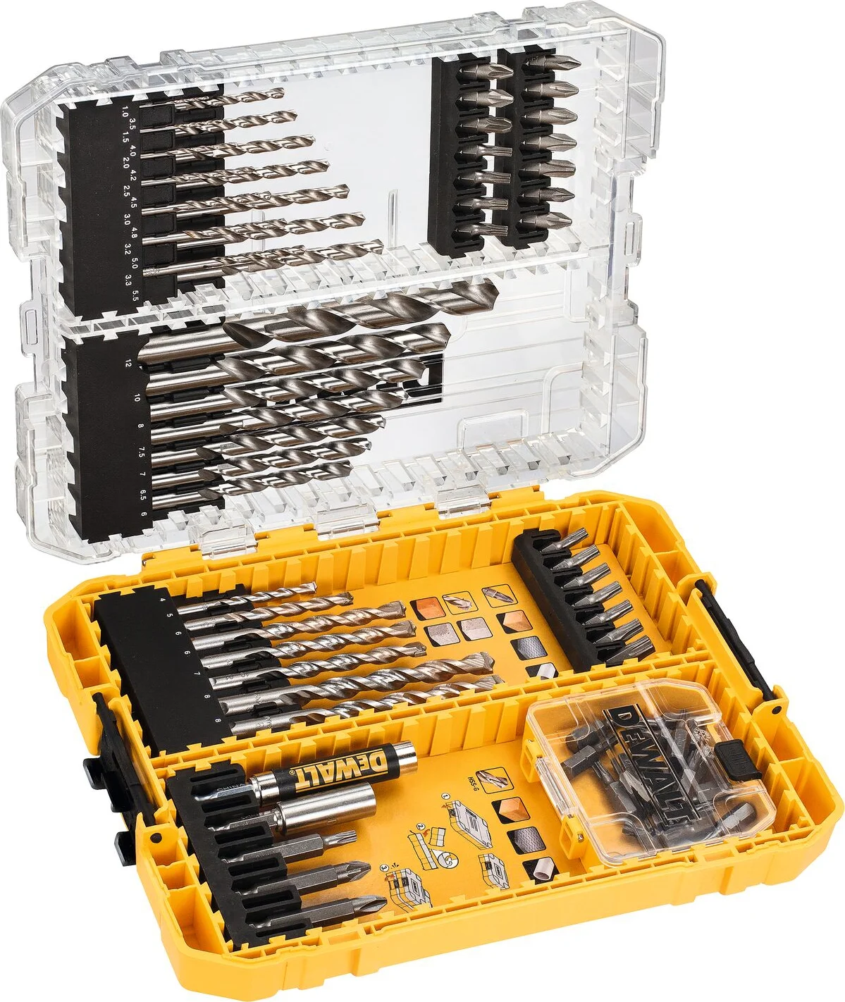 DeWALT DT70761 EXTREME™ Schroefbit- en borenset 72-delig in TOUGH CASE