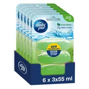 6x Ambi Pur Toiletblok Navulling Tea Tree & Dennen 3 stuk