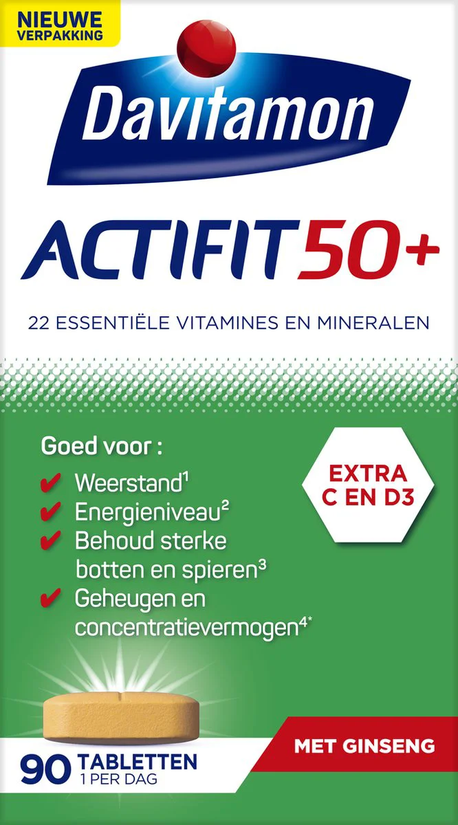 Davitamon Actifit 50+ 90 tabletten