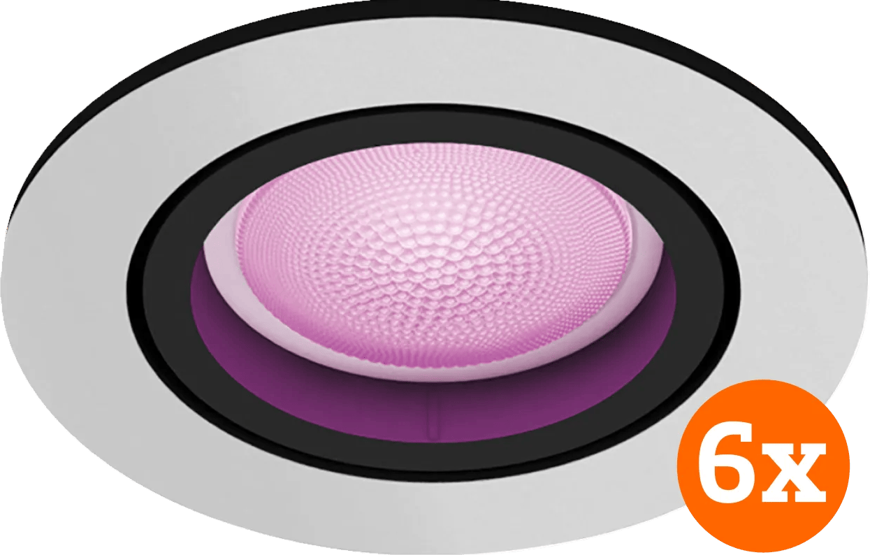 Philips Hue Centura inbouwspot White and Color - rond - Aluminium - 6-pack