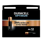 3x Duracell Alkaline Batterijen Optimum AA 12 stuks