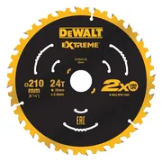 DeWALT Cirkelzaagblad voor Hout | Universeel | Ø 210mm Asgat 30mm 24T - DT20432-QZ