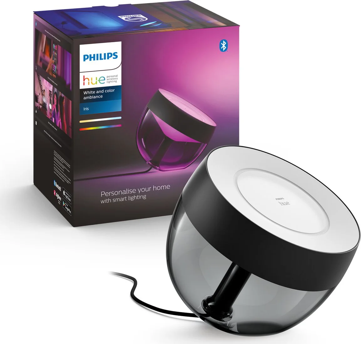 Philips Hue Iris White and Color Zwart