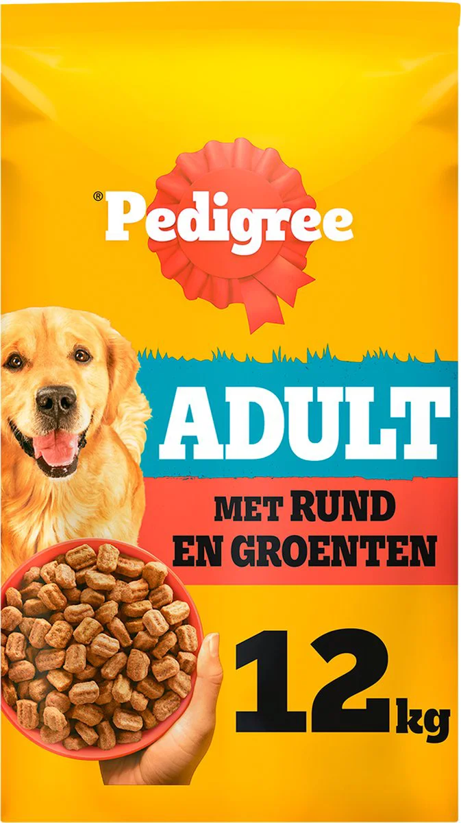 Pedigree Adult Hondenbrokken Rund en Groenten 12 kg